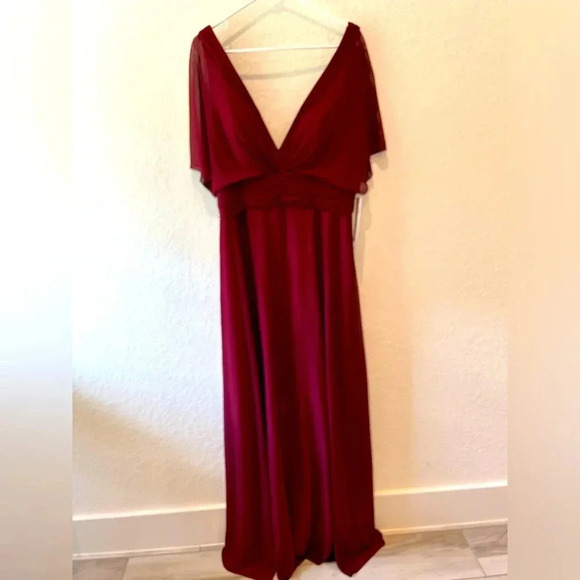Allure Bridals Bridesmaids Dress in Wine - Picture 1 of 9